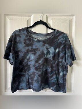 old navy blue tie dye crop top